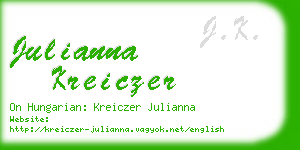 julianna kreiczer business card